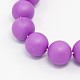 Round Shell Pearl Frosted Beads Strands UK-BSHE-I002-10mm-04-K-1