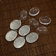 40x30mm Clear Oval Glass Cabochon Cover and Antique Silver Alloy Blank Pendant Cabochon Settings for DIY Portrait Pendant Making UK-DIY-X0154-AS-LF-1