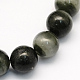Round Natural Green Stone Beads Strands UK-G-S189-03-1