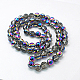 Electroplate Glass Beads Strands UK-EGLA-S038-6mm-K-1