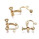 Brass Clip-on Earring Findings UK-X-KK-Q764-029-3