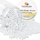 4mm Tiny Satin Luster White Glass Pearl Round Beads for Jewelry Making UK-HY-PH0002-01-B-1