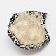 Crystal AB Plated Natural Druzy Geode Agate Pendants UK-G-M339-03-K-2