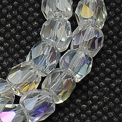 Electroplate Glass Beads Strands UK-EGLA-F002-E17-1