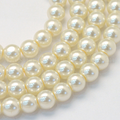 Baking Painted Glass Pearl Bead Strands UK-HY-Q003-3mm-02-1