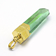 Electroplated Natural Quartz Crystal Pointed Pendants UK-G-A172-08D-3