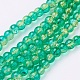 Spray Painted Crackle Glass Beads Strands UK-CCG-Q002-6mm-07-1