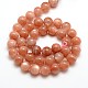 Grade AAA Natural Gemstone Sunstone Round Beads Strands UK-G-E251-34-8mm-3