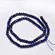 Faceted Rondelle Natural Lapis Lazuli Bead Strands UK-G-F289-41A-2