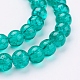 Spray Painted Crackle Glass Beads Strands UK-CCG-Q001-10mm-15-K-3