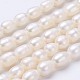 Natural Cultured Freshwater Pearl Beads Strands UK-PEAR-P002-15-1