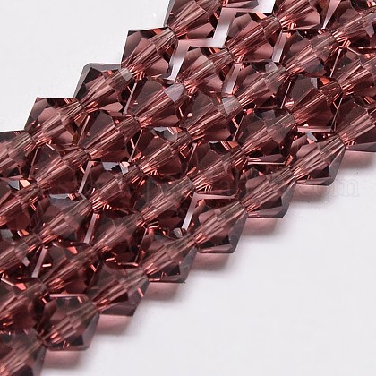 Imitate Austrian Crystal Bicone Glass Beads Strands UK-GLAA-F029-6x6mm-05-1