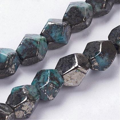 Natural Pyrite Beads Strands UK-G-K181-D02-1