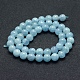 Natural Aquamarine Beads Strands UK-G-P342-10A-8mm-AB+-2