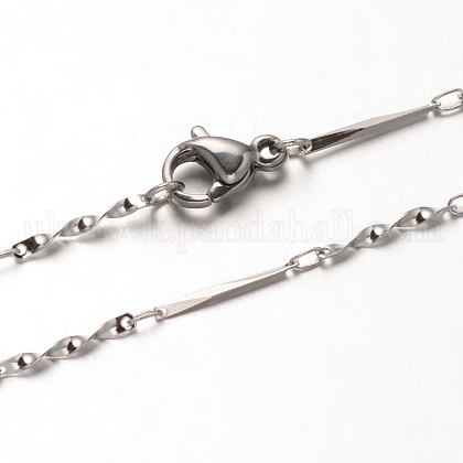304 Stainless Steel Link Chains Necklaces UK-NJEW-O067-93-K-1