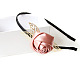 Satin Ribbon Rose Iron Hair Bands Jewelry UK-X-OHAR-N0006-019-2