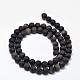 Frosted Natural Golden Sheen Obsidian Round Bead Strands UK-G-F266-04-6mm-2
