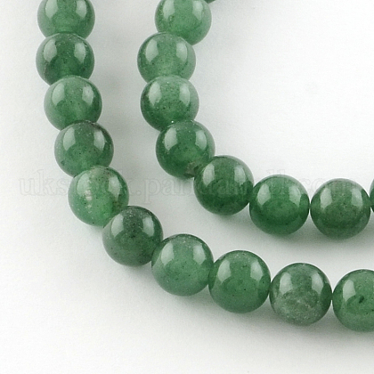 Round Natural Green Aventurine Beads Strands UK-G-R331-8mm-01-1