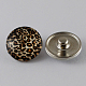 Leopard Print Resin Alloy Jewelry Snap Buttons UK-X-RESI-R071-4-1