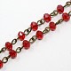 Handmade Glass Faceted Rondelle Beads Chains UK-AJEW-PH00498-05-K-2