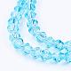 Light Sky Blue Glass Bicone Beads Strands UK-X-GLAA-S026-06-2