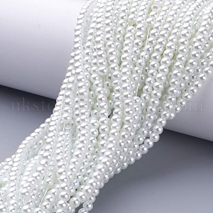 Glass Pearl Beads Strands UK-HY-4D-B01