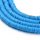 Flat Round Eco-Friendly Handmade Polymer Clay Beads UK-CLAY-R067-6.0mm-33-3