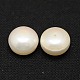 Grade A Half Drilled Hole Natural Pearl Beads UK-PEAR-L009-01-2