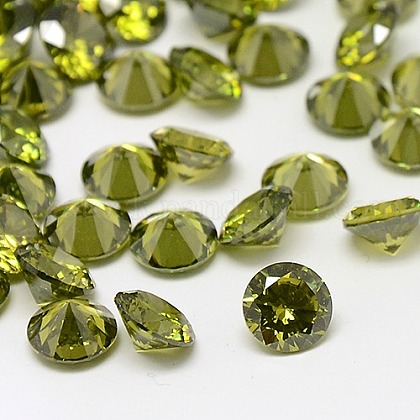 Diamond Shape Grade A Cubic Zirconia Cabochons UK-ZIRC-M002-8mm-006-K-1