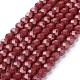 Faceted(32 Facets) Round Glass Beads Strands UK-X-EGLA-J042-4mm-24-1