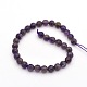 Natural Amethyst Beads Strands UK-G-P088-50-10mm-K-2