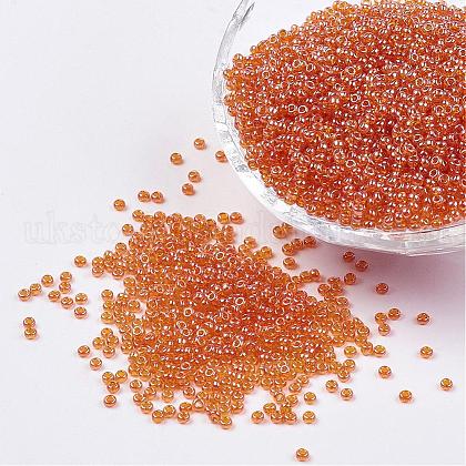 12/0 Grade A Transparent Colours Lustered Round Glass Seed Beads UK-X-SEED-A022-F12-506A-1