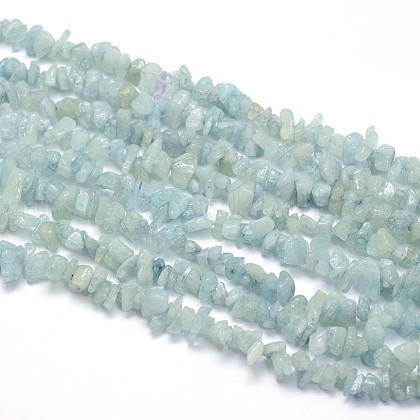 Natural Aquamarine Beads Strands UK-G-O049-B-21-1