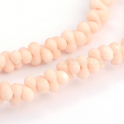 Frosted Glass Beads Strands UK-GLAA-J080-B10-K-1