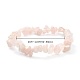Rose Quartz Chips Stretch Bracelets UK-BJEW-JB01308-01-4