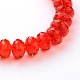 Faceted Rondelle Imitation Austrian Crystal Glass Bead Strands UK-G-PH0009-06-8x5mm-2