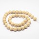 Natural Fossil Round Bead Strands UK-G-O151-02-8mm-2