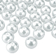 1 Box 10mm White Tiny Satin Luster Glass Pearl Beads Round Loose Beads for Jewelry Making UK-HY-PH0001-10mm-001-2