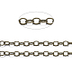 Brass Cable Chains UK-X-CHC024Y-AB-1