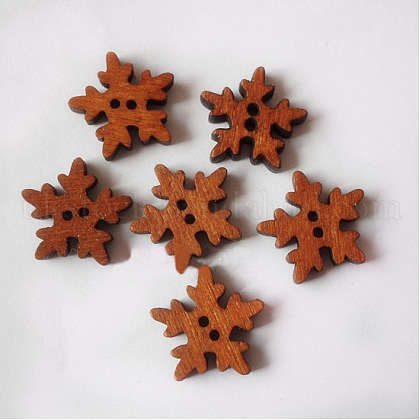 Lecquered Snowflake DIY Buttons UK-FNA160Y-1