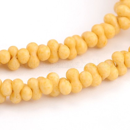 Frosted Glass Beads Strands UK-GLAA-J080-B03-K-1