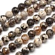 Dyed Natural Agate Faceted Round Beads Strands UK-G-E268-17-1
