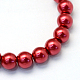 Baking Painted Pearlized Glass Pearl Round Bead Strands UK-HY-Q003-4mm-51-2