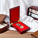 Wood Commemorative Coin Storage Box with Hinged Lid and Metal Latch UK-CON-WH0088-41A-4