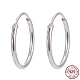 925 Sterling Silver Hoop Earring Findings UK-STER-E062-05B-S-1
