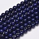 Dyed Natural Lapis Lazuli Round Beads Strands UK-G-M169-4mm-05-1