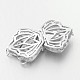 Sterling Silver Micro Pave Cubic Zirconia Box Clasps UK-STER-E044-31P-2