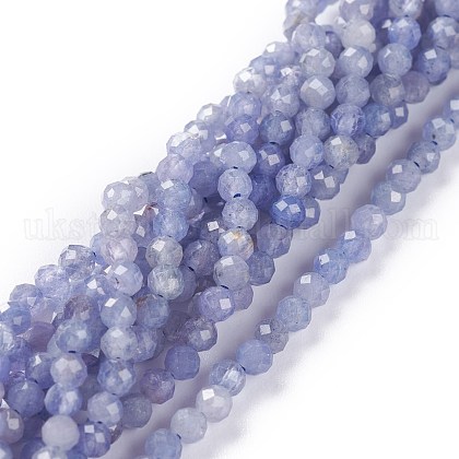 Natural Tanzanite Beads Strands UK-G-A026-A05-3mm-1