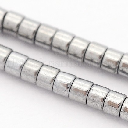Flat Round Electroplate Non-magnetic Synthetic Hematite Beads Strands UK-G-F172-08A-A-1