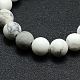 Frosted Howlite Round Bead Strands UK-G-M064-6mm-12-2